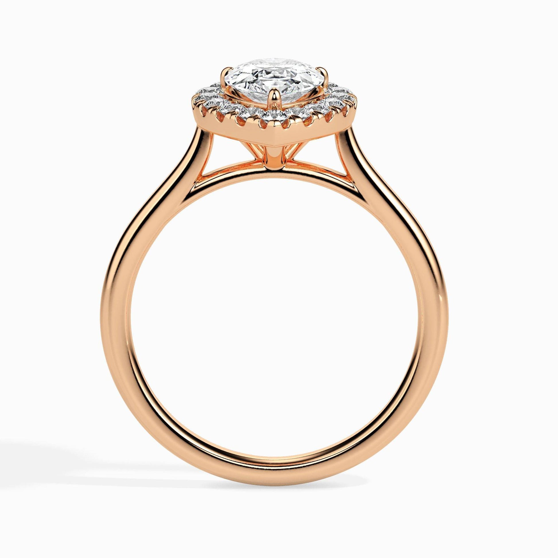 1.5ct Pear Halo Lab Diamond Sprico Ring - Fiona Diamonds - Fiona Diamonds