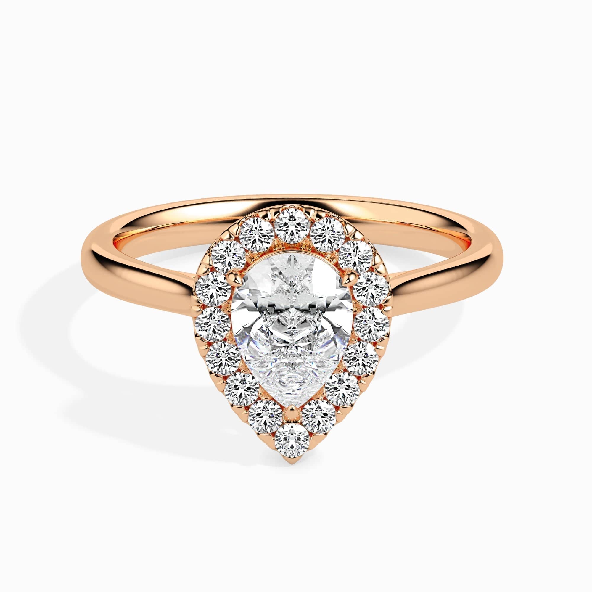 1.5ct Pear Halo Lab Diamond Sprico Ring - Fiona Diamonds - Fiona Diamonds
