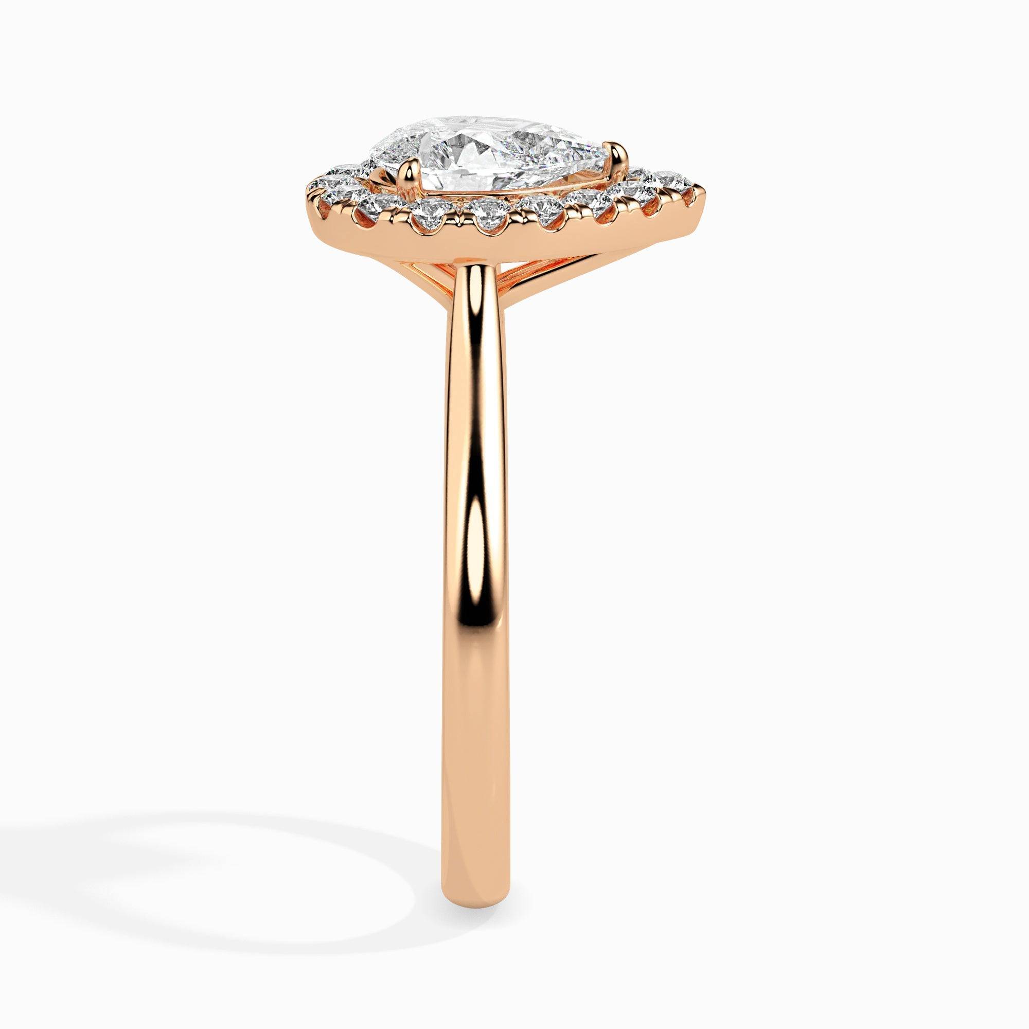 1.5ct Pear Halo Lab Diamond Sprico Ring - Fiona Diamonds - Fiona Diamonds