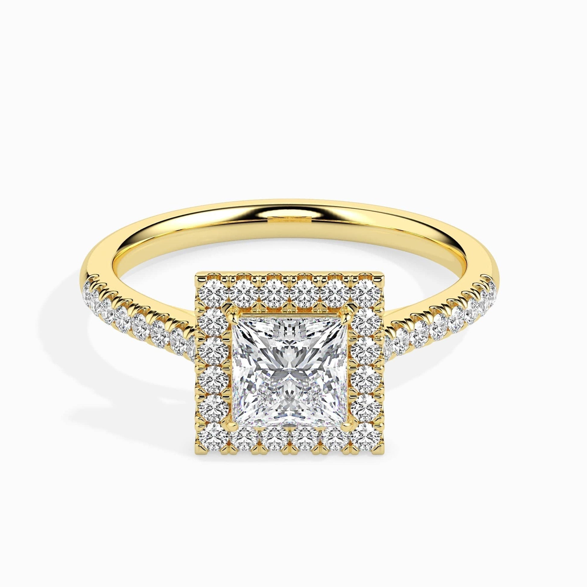 2ct Princess Halo Lab Diamond Brianna Ring - Fiona Diamonds - Fiona Diamonds