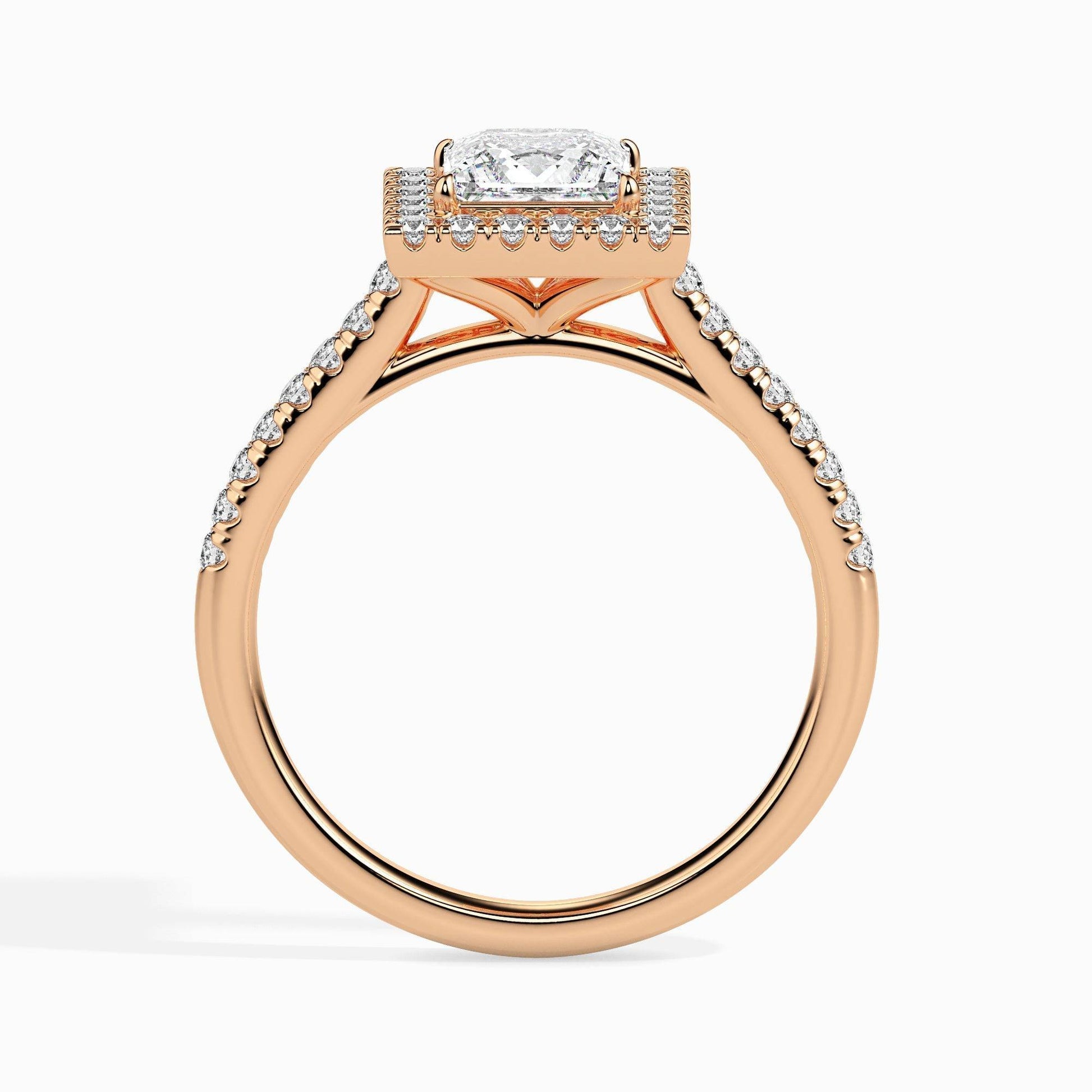 2ct Princess Halo Lab Diamond Brianna Ring - Fiona Diamonds - Fiona Diamonds