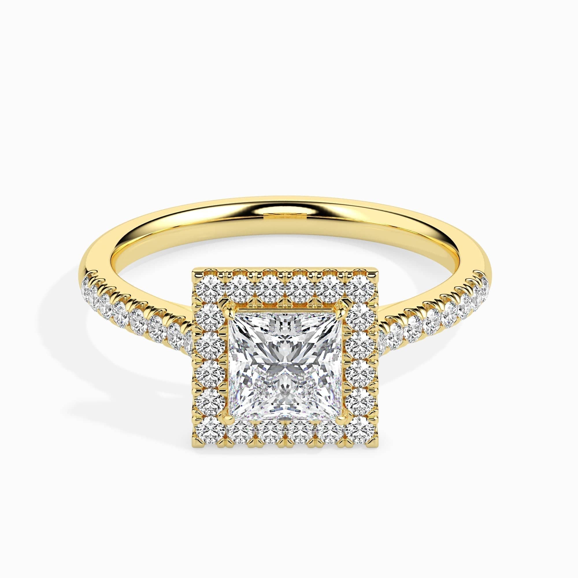 1.5ct Princess Halo Lab Diamond Brianna Ring - Fiona Diamonds - Fiona Diamonds