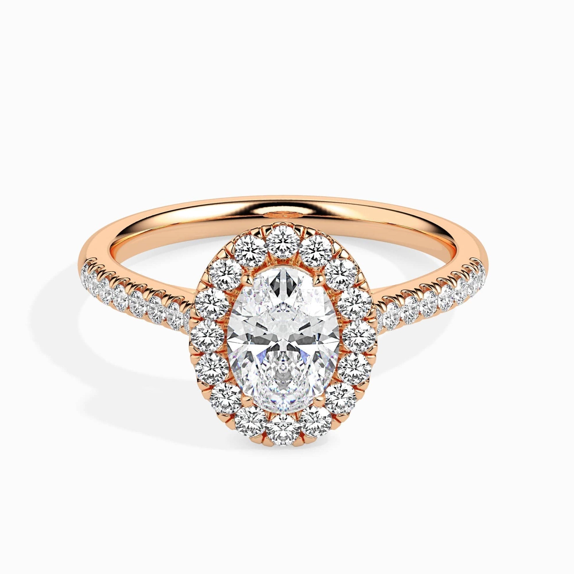 50 pointer Lab Diamond  solitaire engagement ring 18 karat rose gold Fiona Diamonds