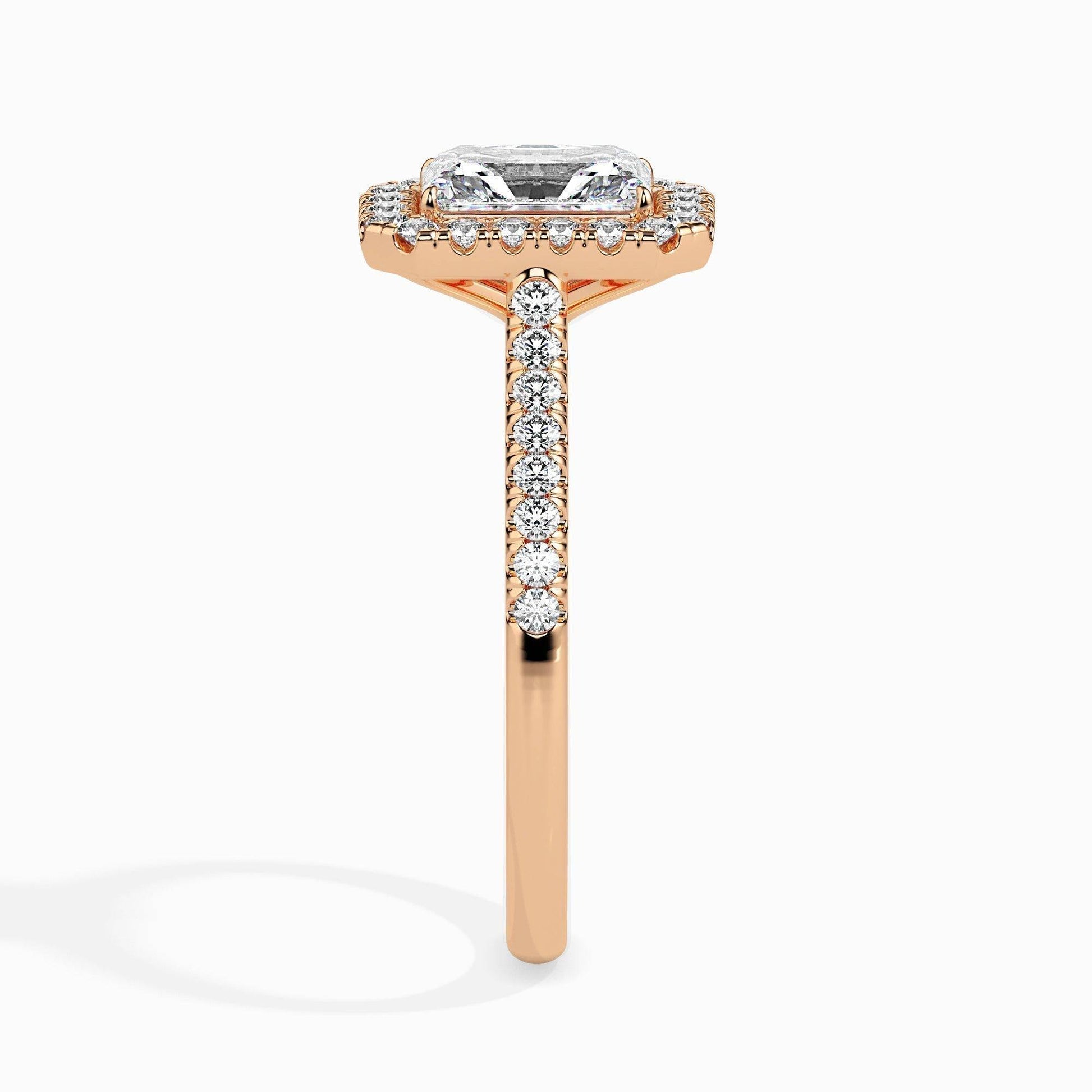 1ct Rediant Halo Lab Diamond Span Ring - Fiona Diamonds - Fiona Diamonds