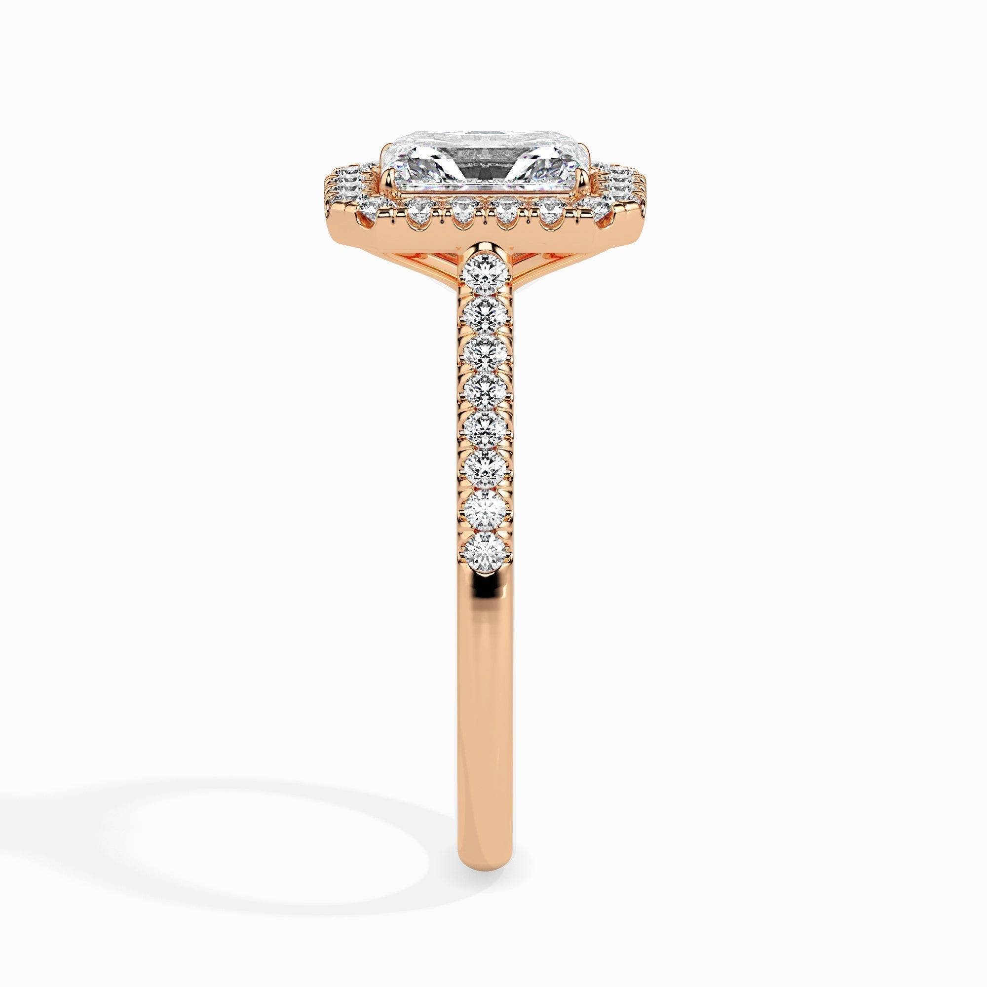 1.5ct Rediant Halo Lab Diamond Span Ring - Fiona Diamonds - Fiona Diamonds