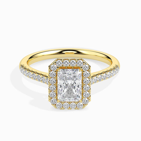 2ct Rediant Halo Lab Diamond Span Ring - Fiona Diamonds - Fiona Diamonds