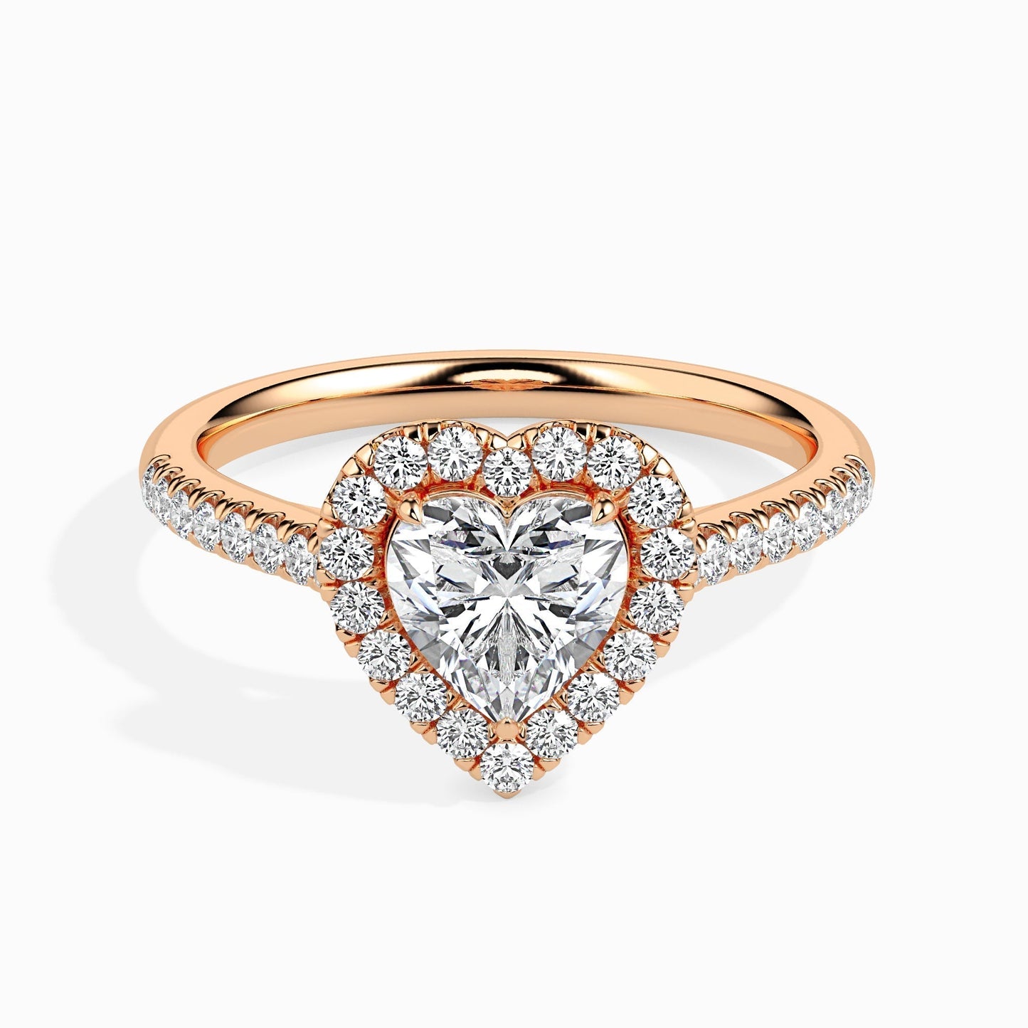 1.5ct Heart Halo Lab Diamond Leia Ring - Fiona Diamonds - Fiona Diamonds