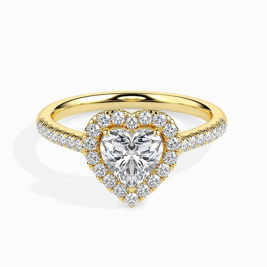2ct Heart Halo Lab Diamond Leia Ring