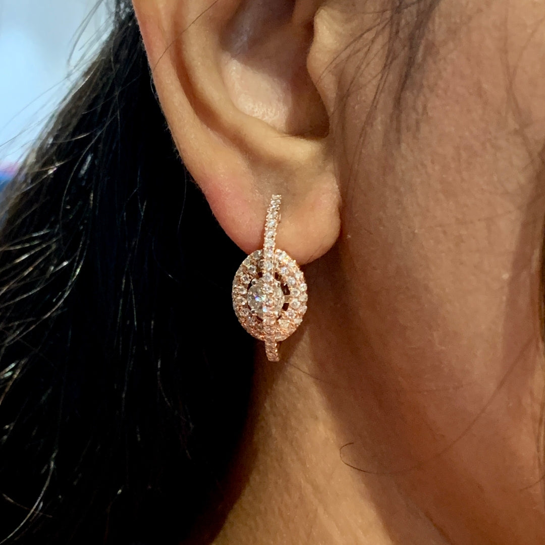 Load image into Gallery viewer, Peek a boo Diamond Earrings - Fiona Diamonds - Fiona Diamonds
