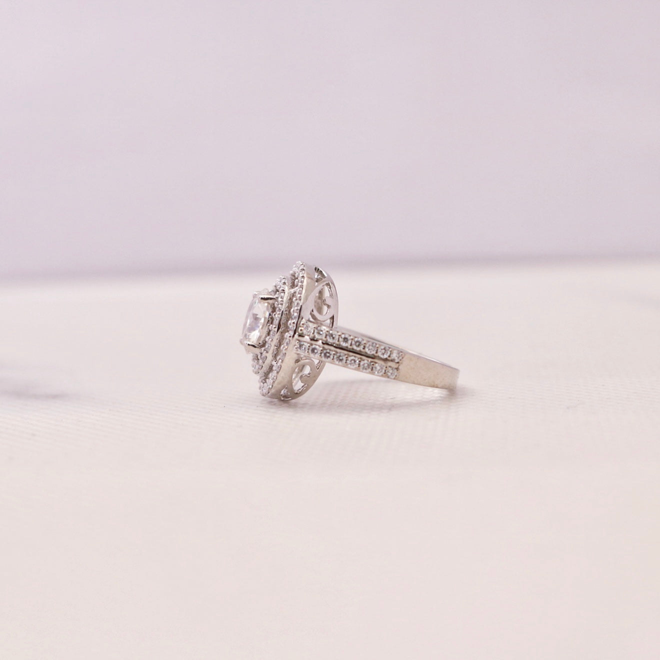 Ready To Ship Zurique Moissanite Ring Online at Fiona Diamonds