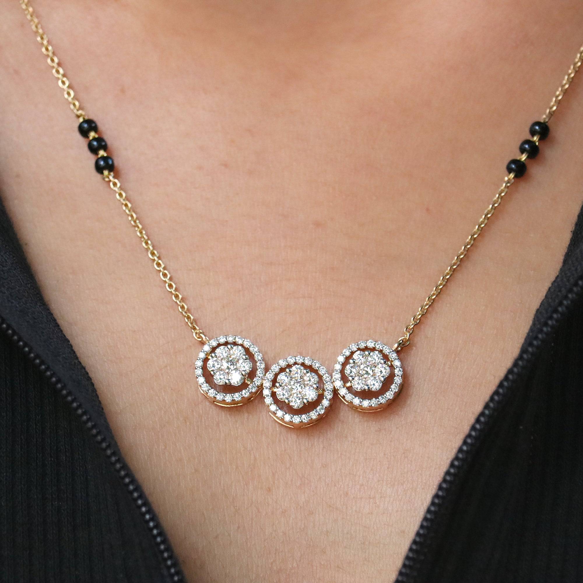 gold mangalsutra design in 22kt by fiona diamonds