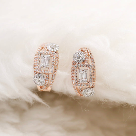 unique diamond earrings design by Fiona Diamonds
