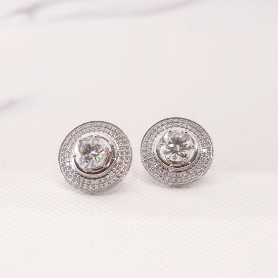 Vedado moissanite earrings india Fiona Diamonds