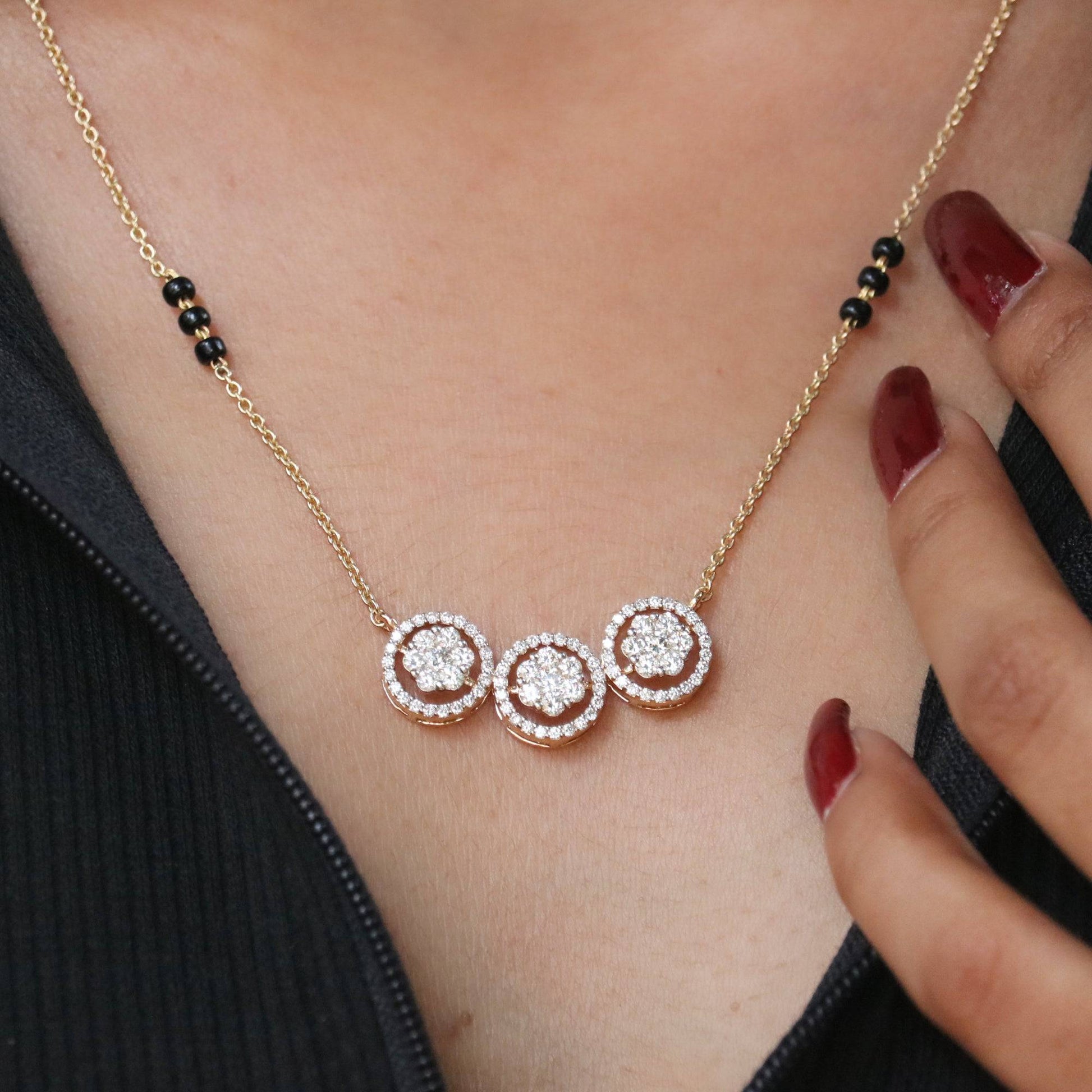 gold mangalsutra design in 22kt by fiona diamonds