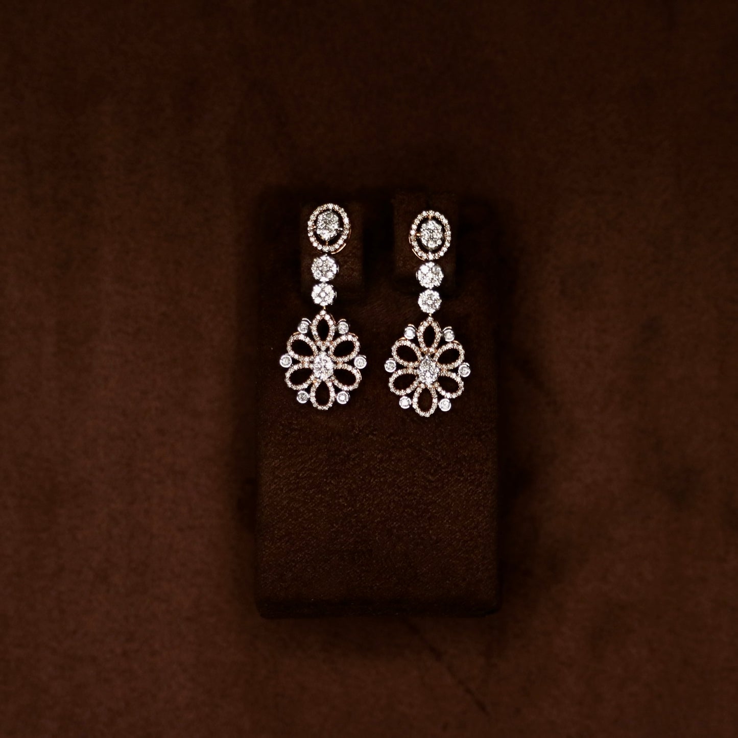 Fiona Diamonds , Diamond Earrings , Diamond Danglers 