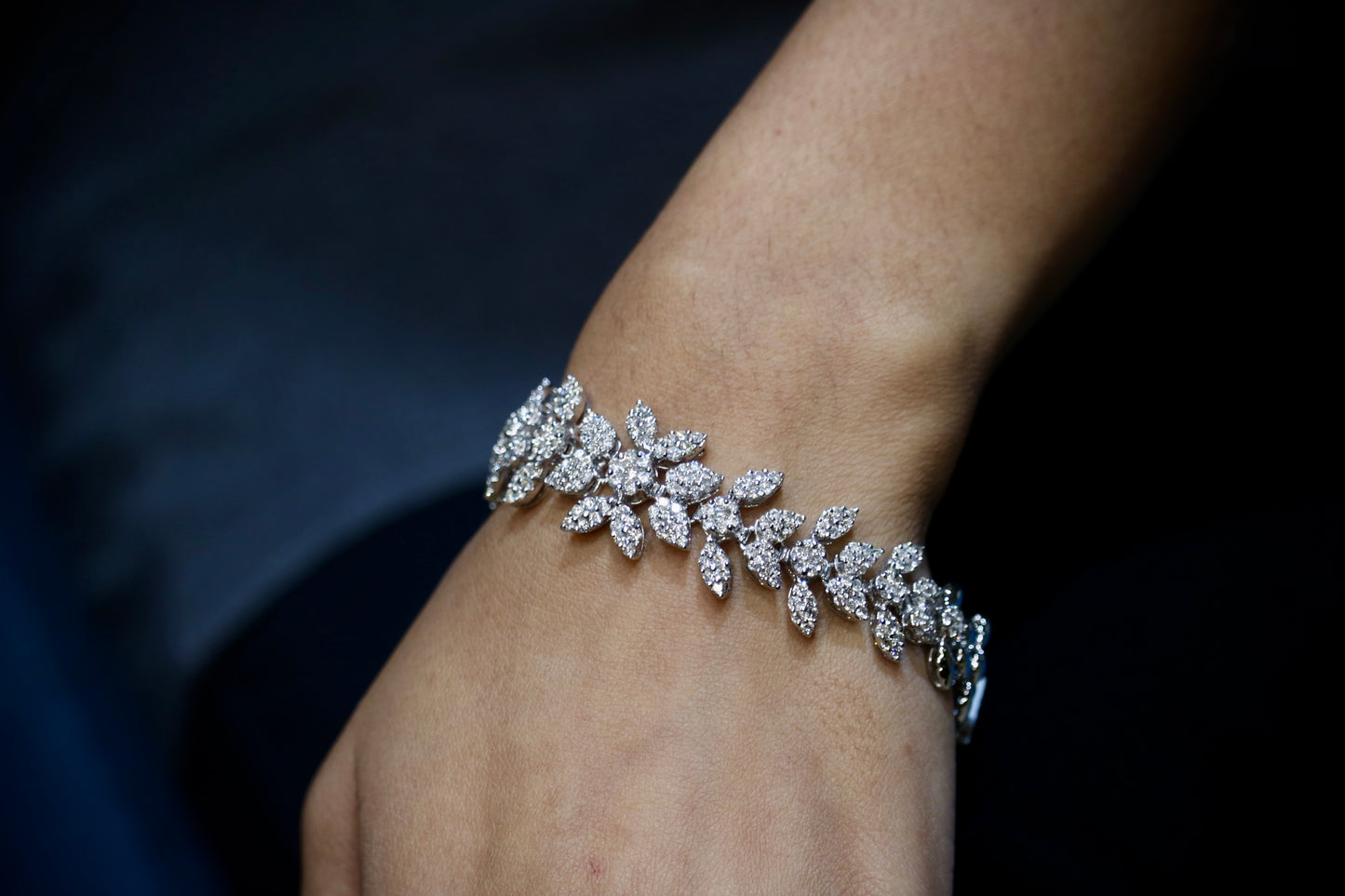 14K White Gold 4.85ctw Diamond Tennis Bracelet – Engels Jewelry Co. | Grand  Rapids Custom Design Jewelers