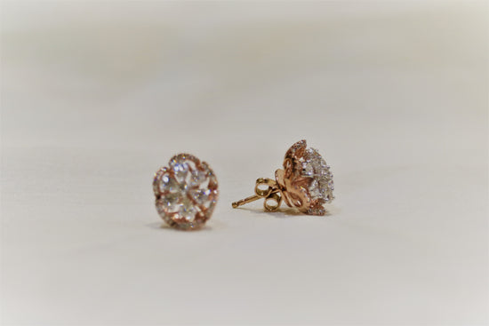 Load image into Gallery viewer, Floral Diamond Studs - Fiona Diamonds - Fiona Diamonds
