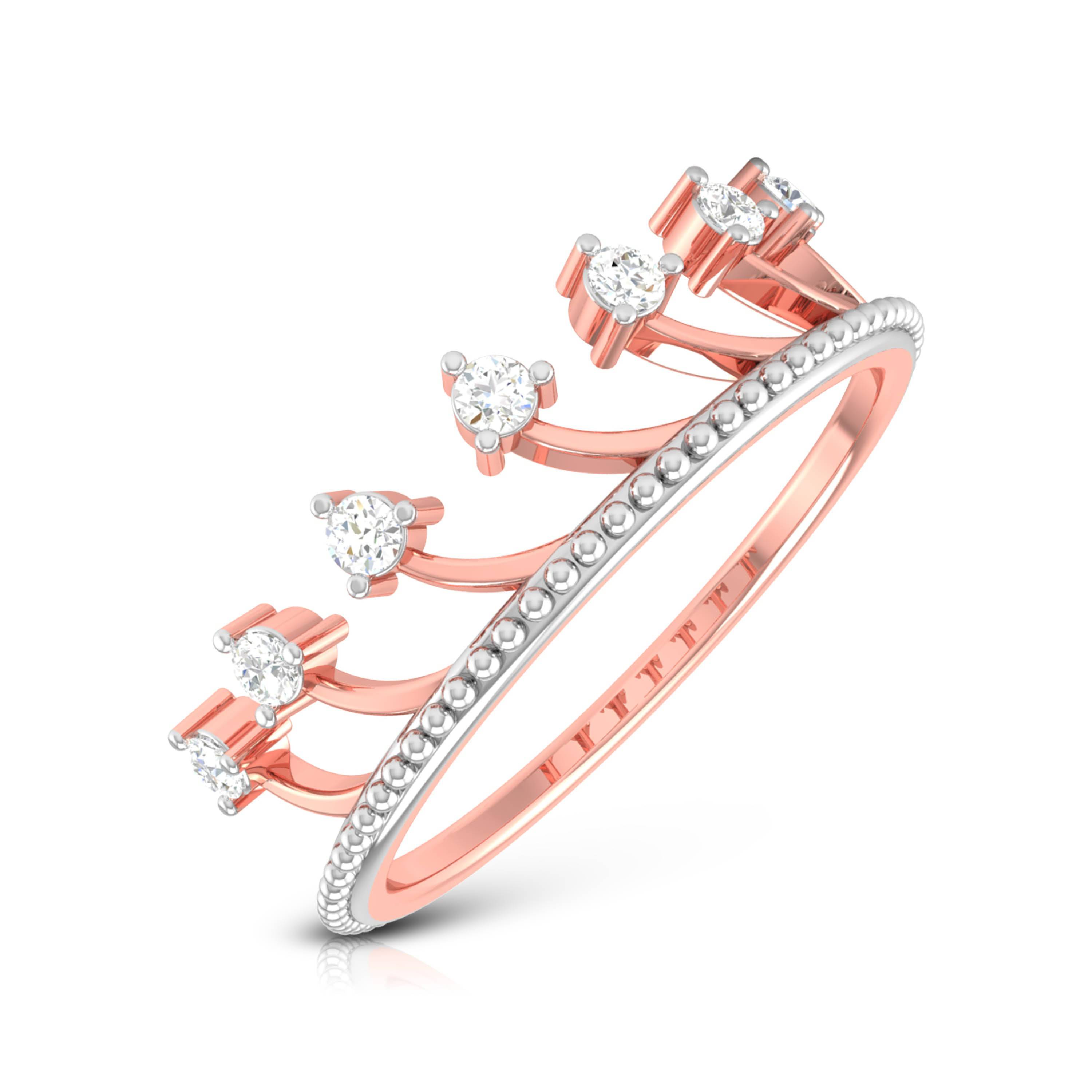 Couronne lab grown diamond ring simple round ring design Fiona Diamonds