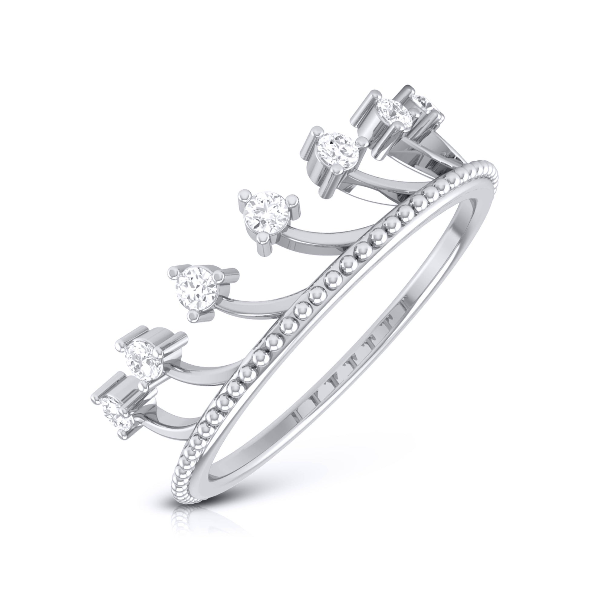 Couronne lab grown diamond ring simple round ring design Fiona Diamonds