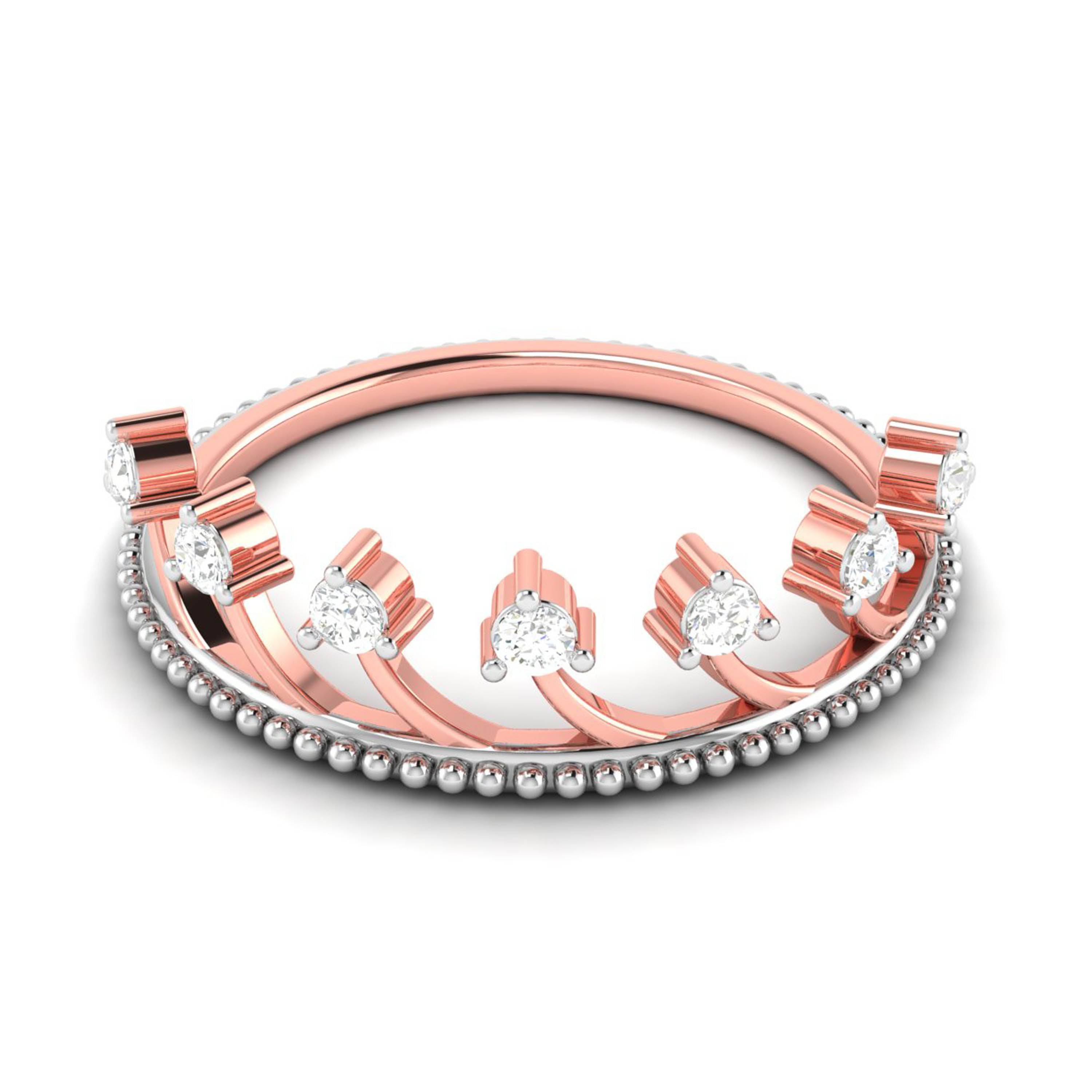 Couronne lab grown diamond ring simple round ring design Fiona Diamonds