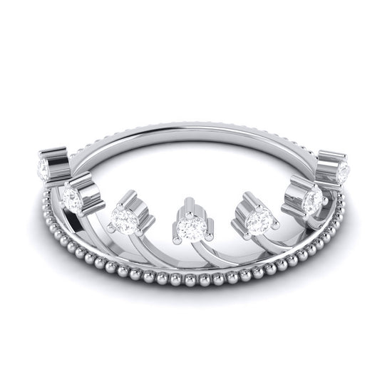 Couronne lab grown diamond ring simple round ring design Fiona Diamonds