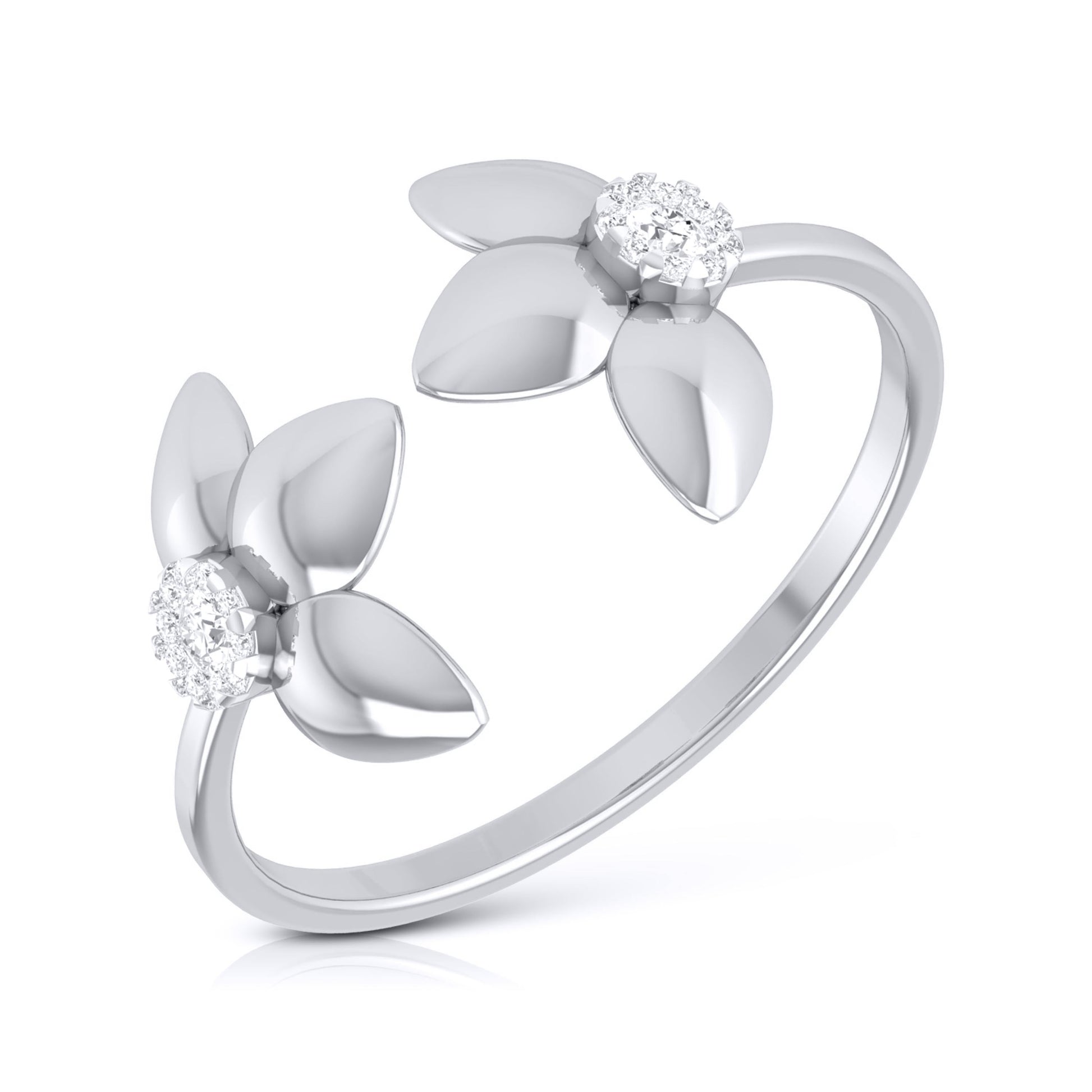 Twofold lab grown diamond ring sleek ring Fiona Diamonds