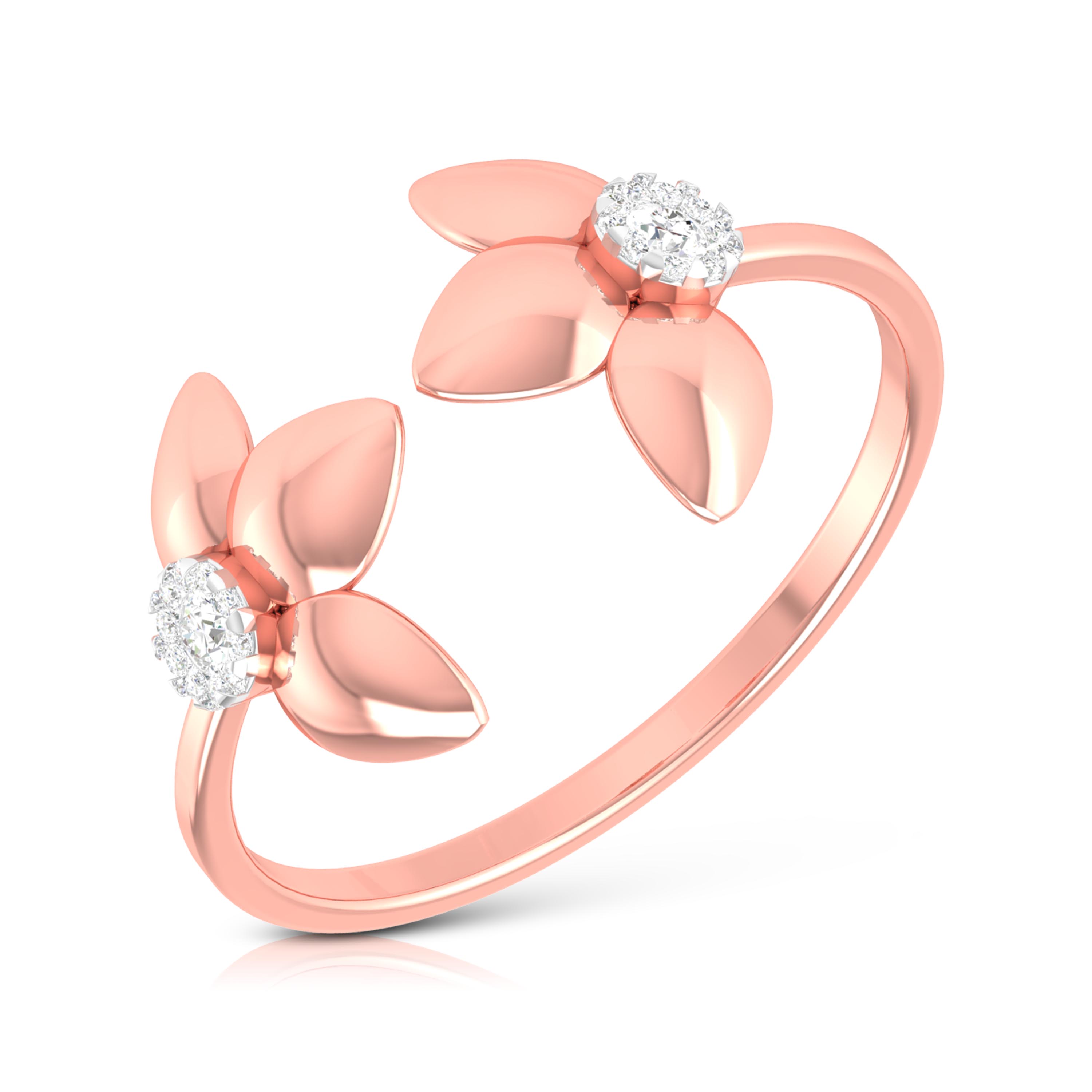 Twofold lab grown diamond ring sleek ring Fiona Diamonds