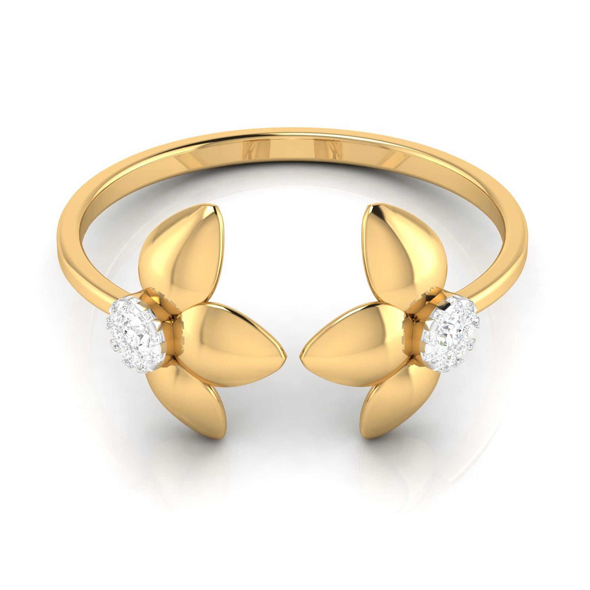 Twofold lab grown diamond ring sleek ring Fiona Diamonds