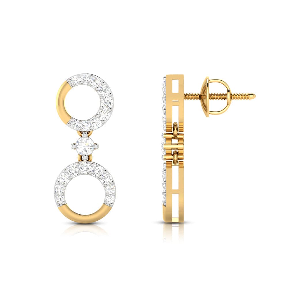 Latest earrings design X-Pensive Lab Grown Diamond Earrings Fiona Diamonds
