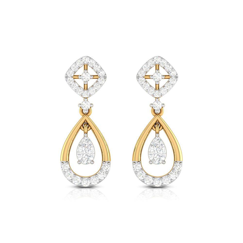 Small earrings design Blinging Lab Grown Diamond Earrings Fiona Diamonds