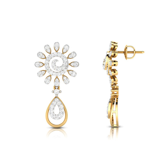 Load image into Gallery viewer, Fancy earrings design Gesner Lab Grown Diamond Earrings Fiona Diamonds

