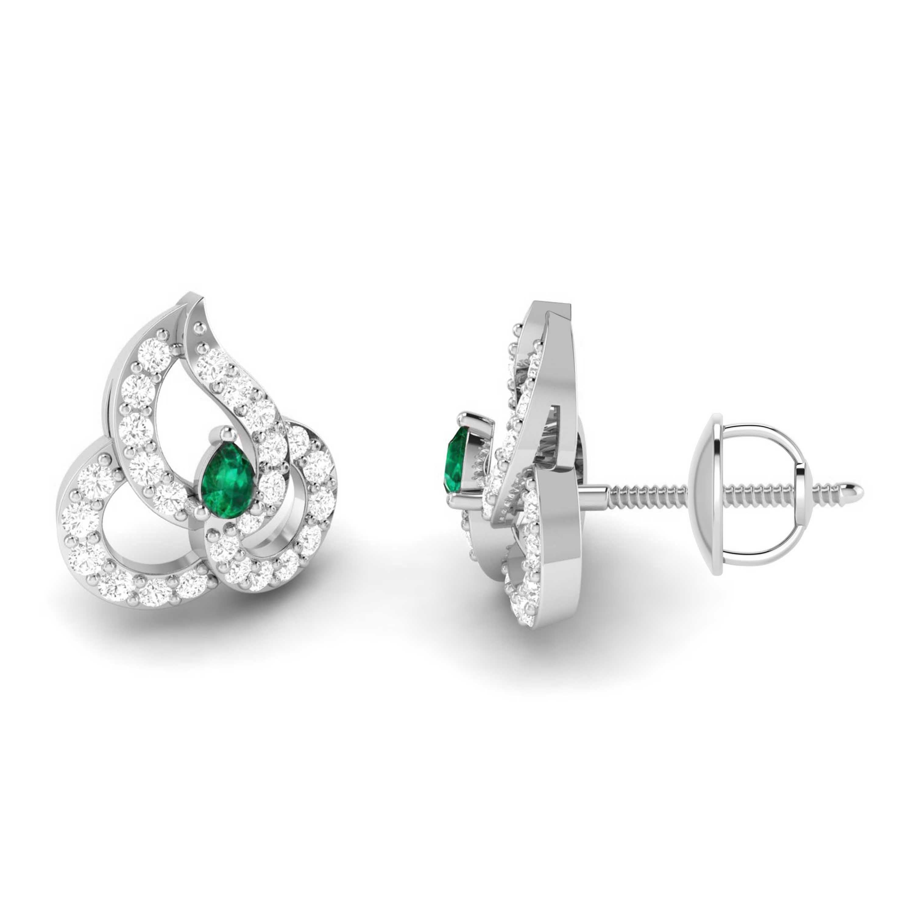 Latest earrings design Genteel Lab Grown Diamond Earrings Fiona Diamonds