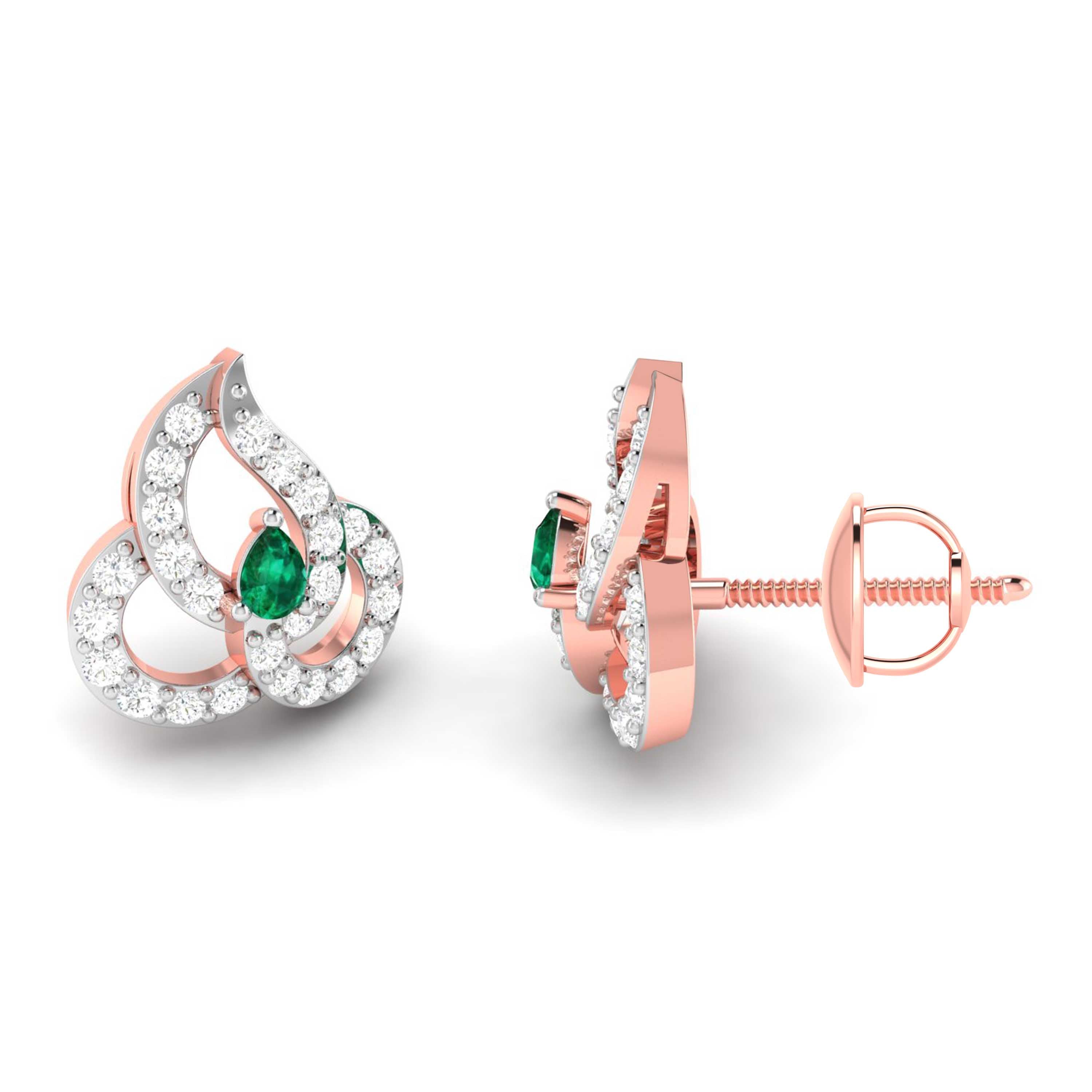 Latest earrings design Genteel Lab Grown Diamond Earrings Fiona Diamonds