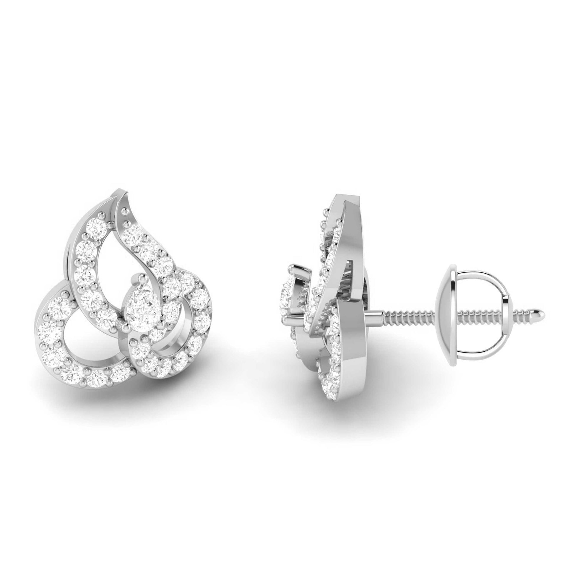 Latest earrings design Genteel Lab Grown Diamond Earrings Fiona Diamonds