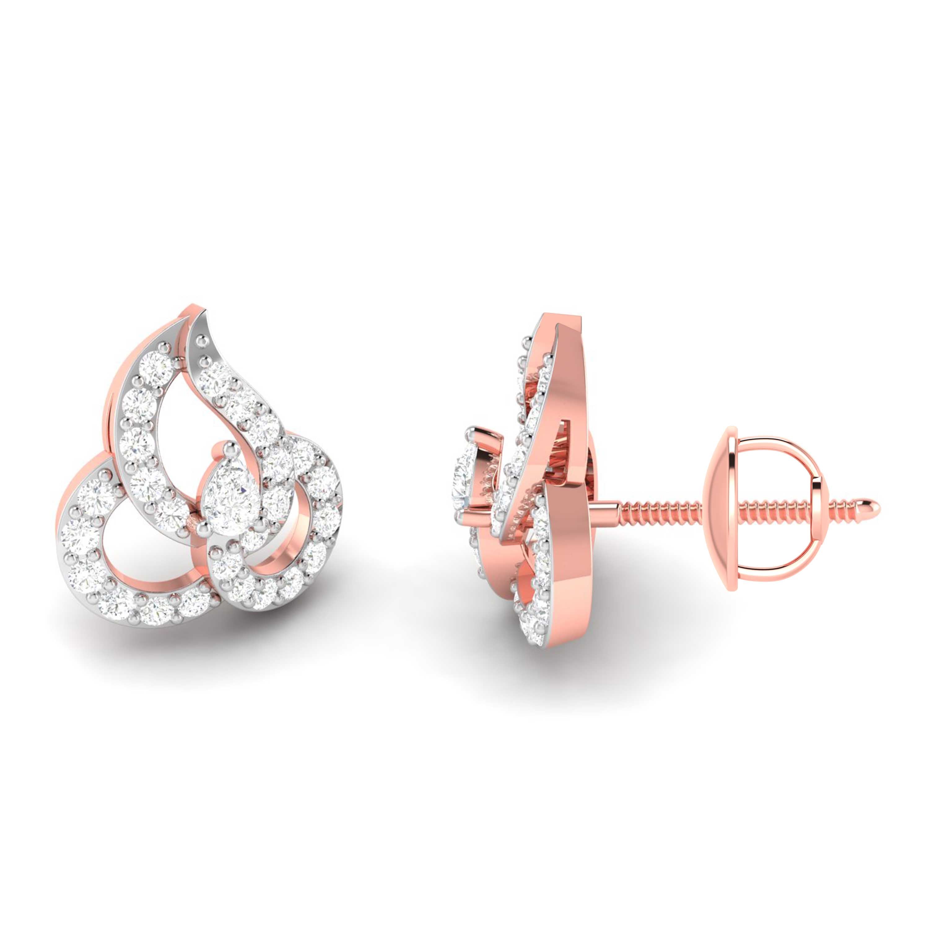 Latest earrings design Genteel Lab Grown Diamond Earrings Fiona Diamonds