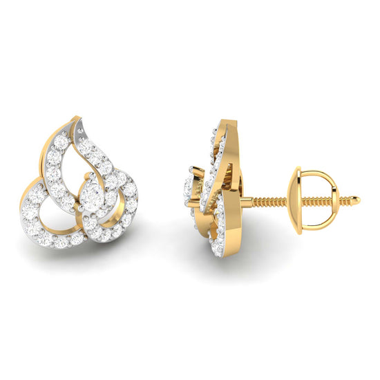 Latest earrings design Genteel Lab Grown Diamond Earrings Fiona Diamonds