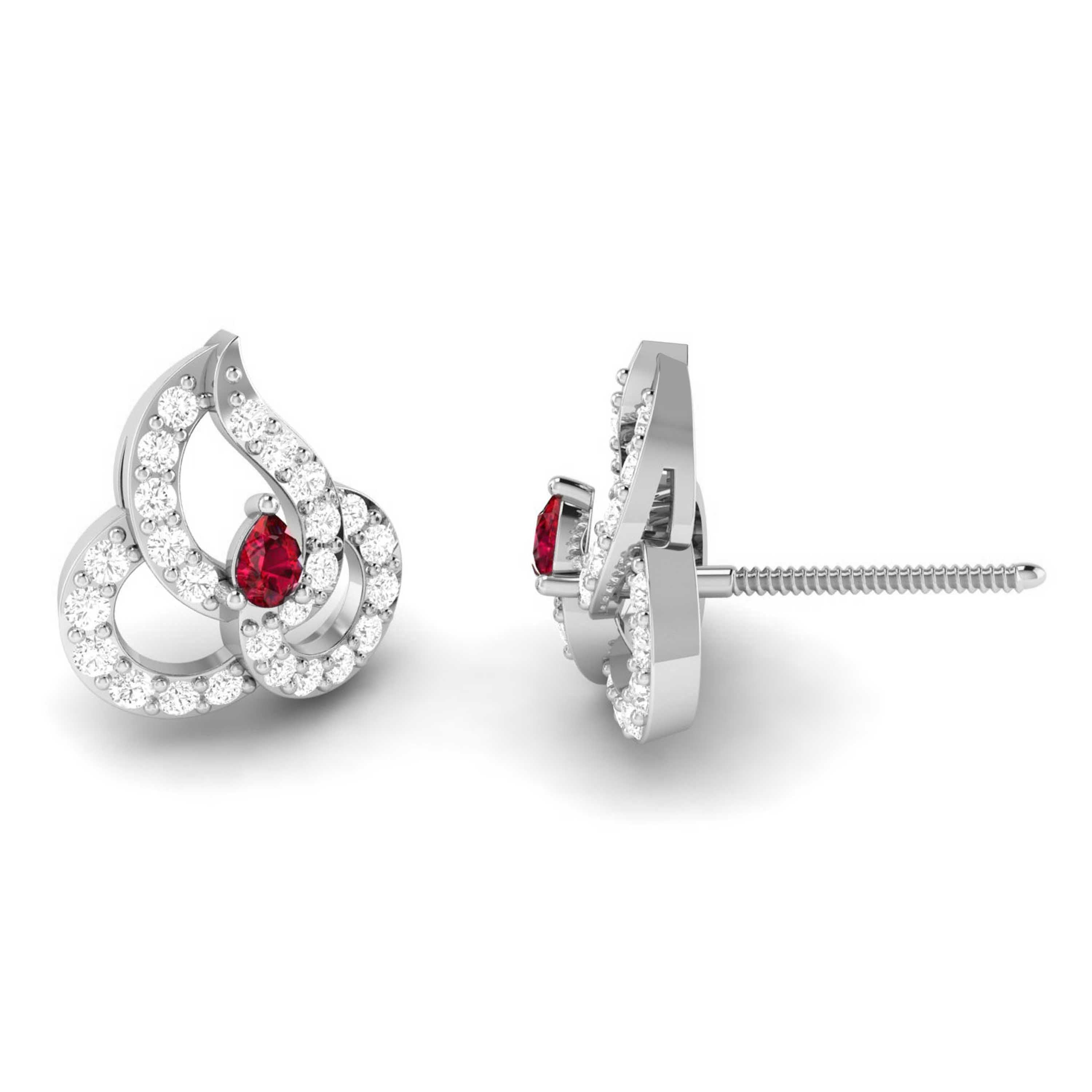 Latest earrings design Genteel Lab Grown Diamond Earrings Fiona Diamonds