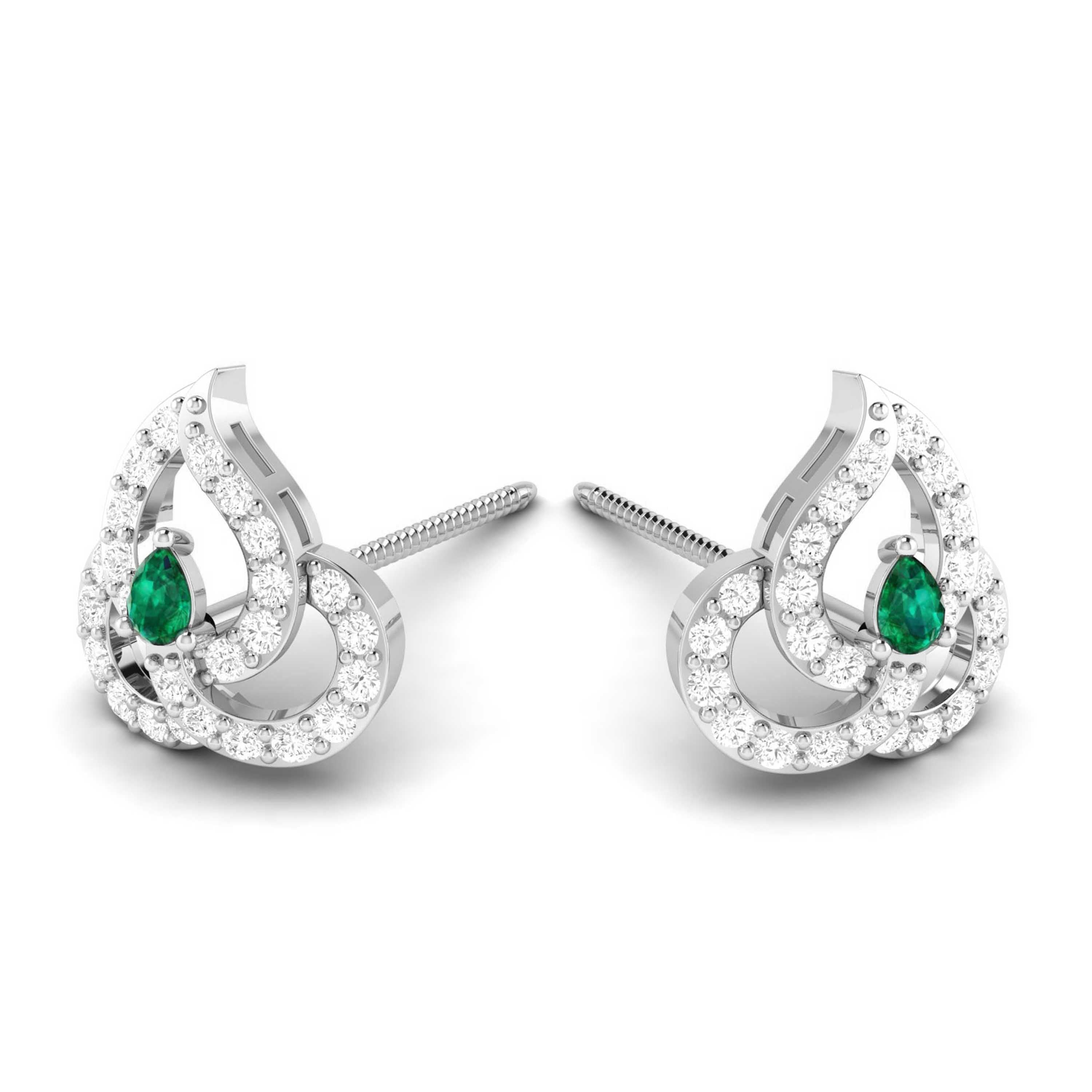 Latest earrings design Genteel Lab Grown Diamond Earrings Fiona Diamonds