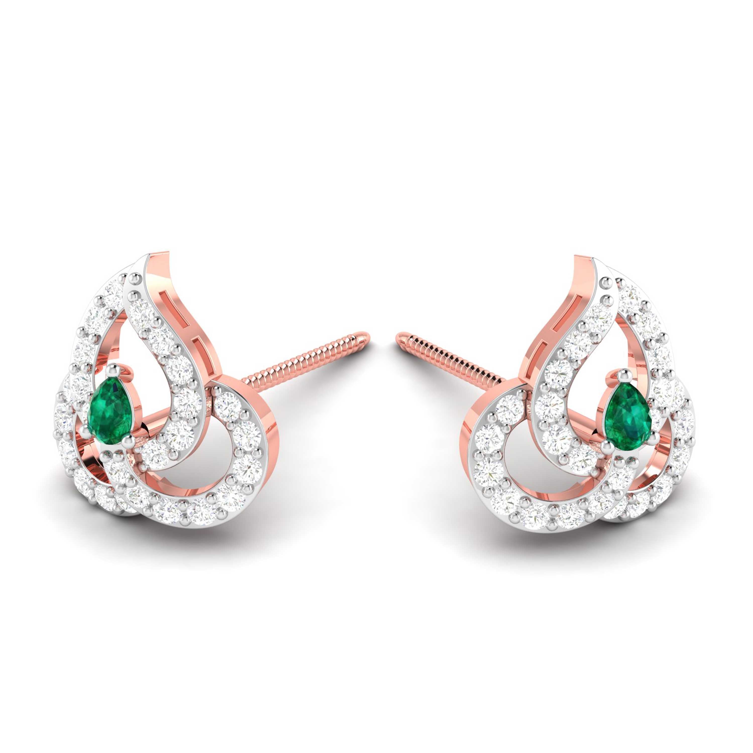 Latest earrings design Genteel Lab Grown Diamond Earrings Fiona Diamonds