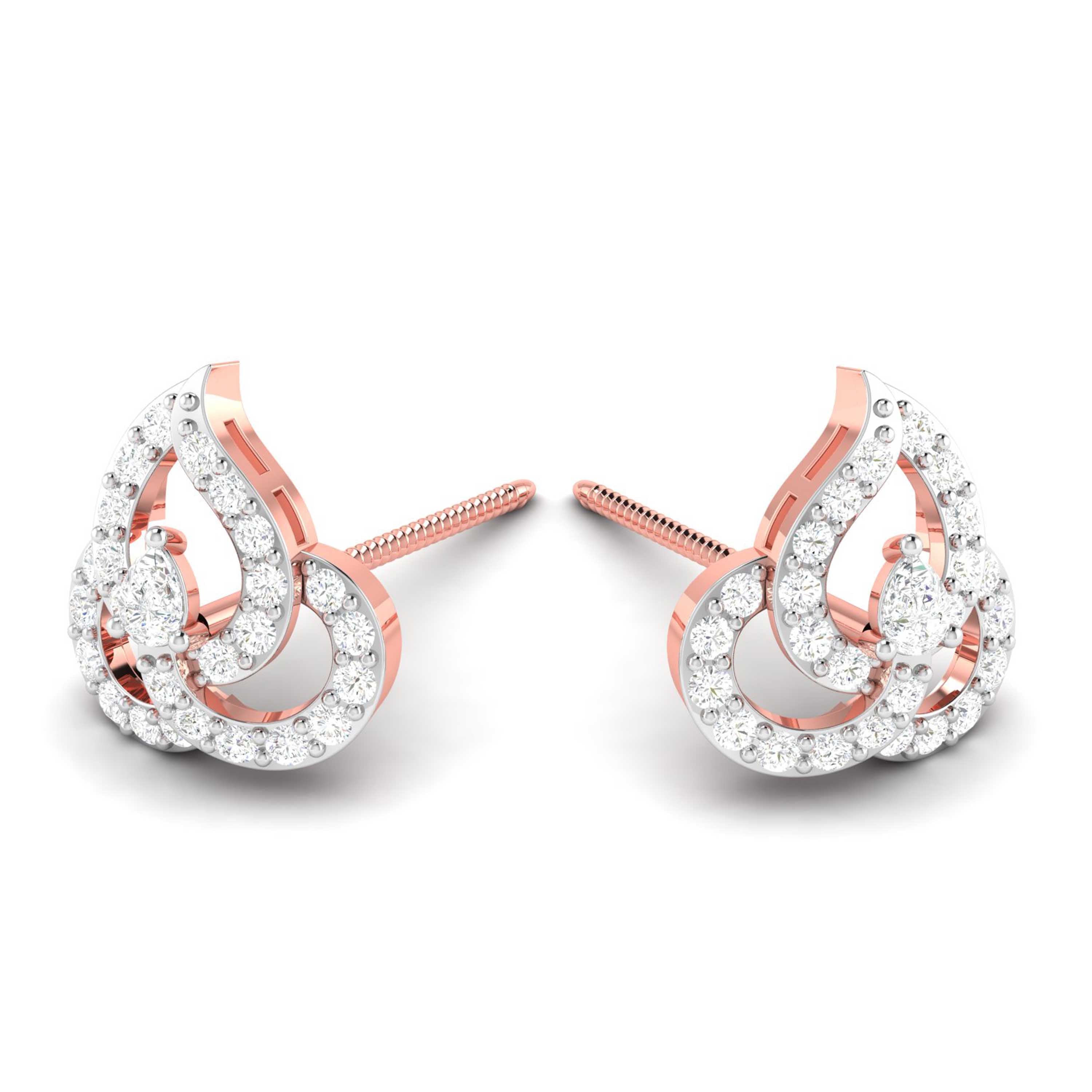 Latest earrings design Genteel Lab Grown Diamond Earrings Fiona Diamonds
