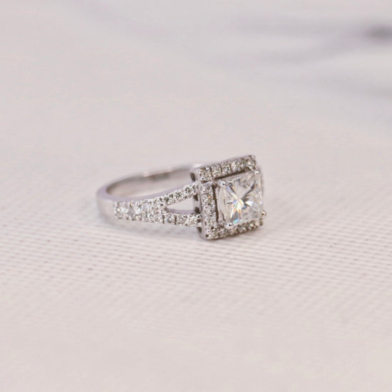 Load image into Gallery viewer, Ready To Ship Dazzle Moissanite Ring Online at Fiona Diamonds
