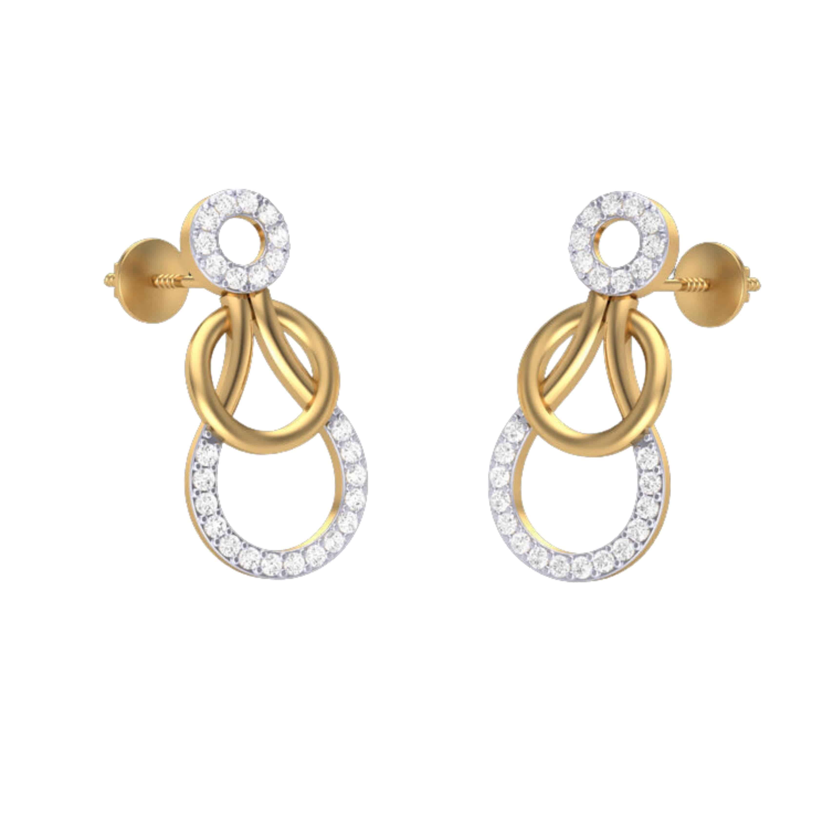 Daily wear earrings design Cirkler Lab Grown Diamond Earrings Fiona Diamonds