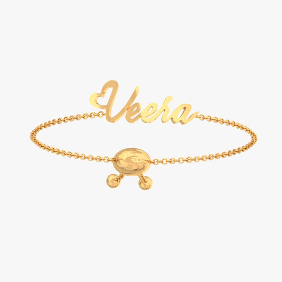 Buy Forever Love Personalised Gold Bracelet Online | CaratLane