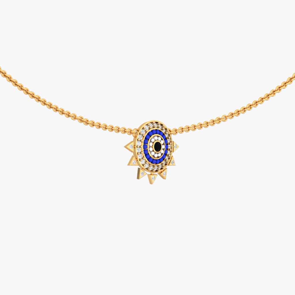 Iconic Evil Eye Lab Diamond Pendant - Fiona Diamonds - Fiona Diamonds