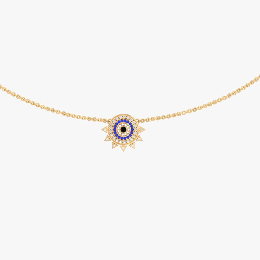 Iconic Evil Eye Lab Diamond Pendant - Fiona Diamonds - Fiona Diamonds
