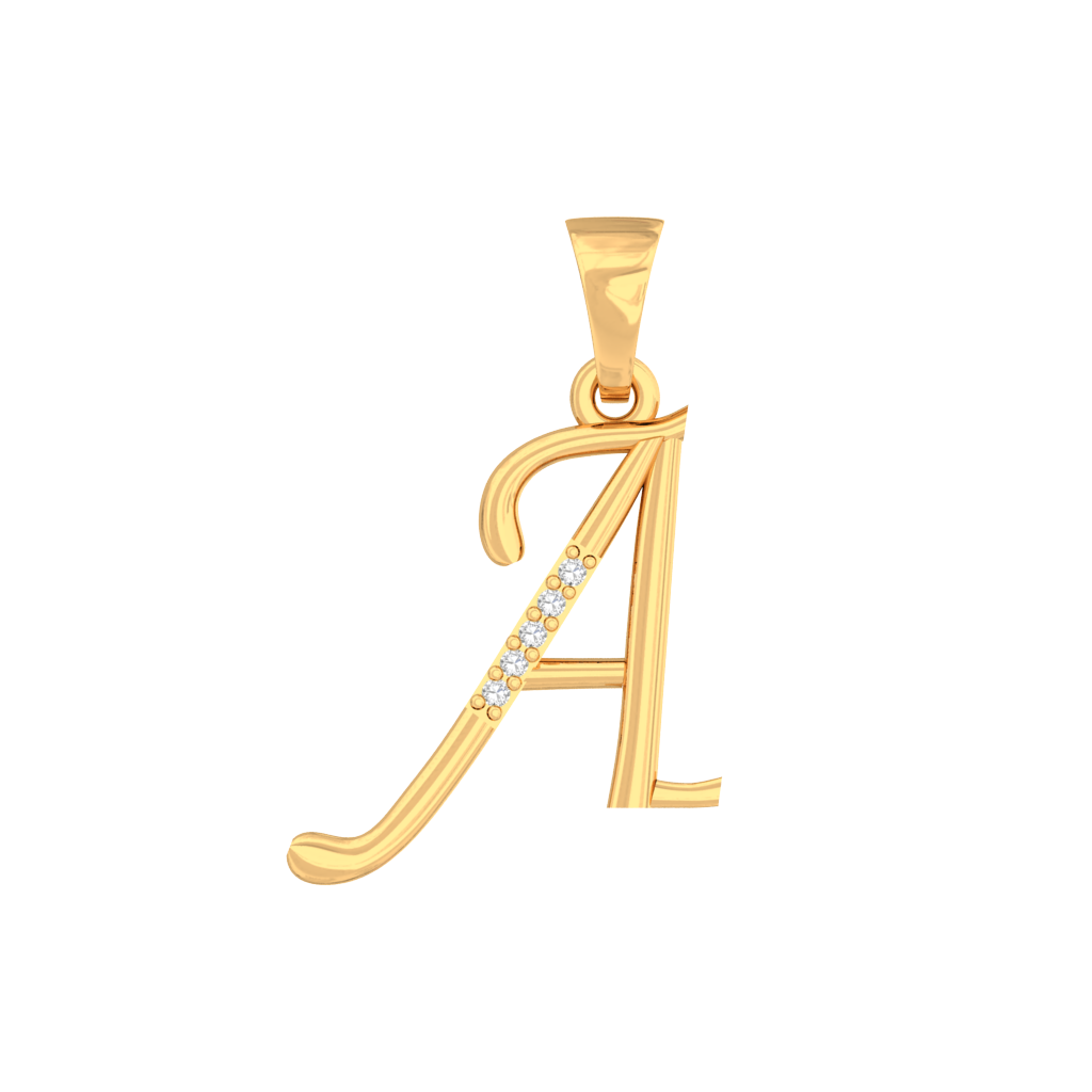 Initial Alphabet Diamond pendant - Fiona Diamonds - Fiona Diamonds