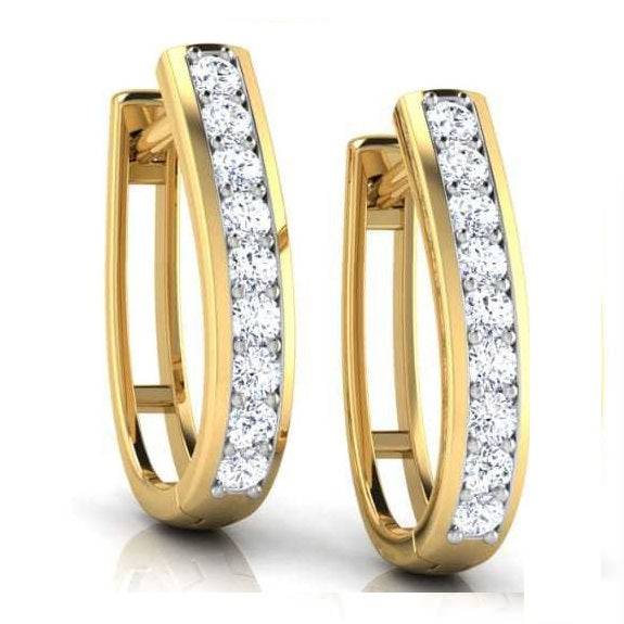 Daily wear earrings design Beanest Lab Grown Diamond Earrings Fiona Diamonds